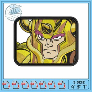Saint seiya design face eye embroidery