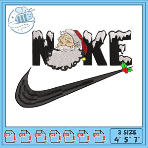 Santa Nike Embroidery Design