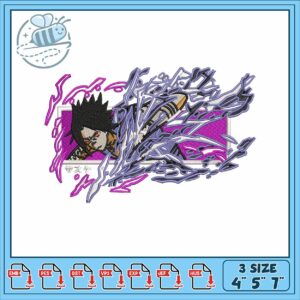 Sasuke and kirin art embroidery