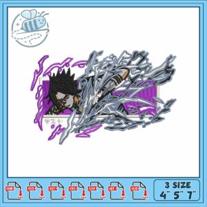 Sasuke chidori art embroidery