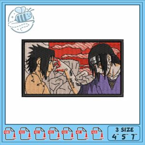 Sasuke vs itachi embroidery