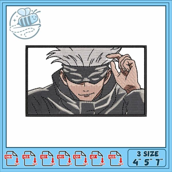 Satoru gojo art embroidery, gojo satoru fanart​​ embroidery