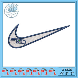 Seattle Seahawks Nike Swoosh Embroidery Design