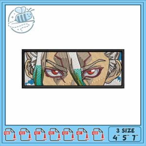 Senku eyes art design embroidery