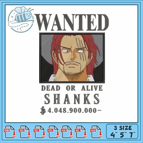 Shanks wanted art design embroidery, shank one piece​​ embroidery