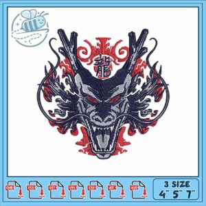 Shenlong black art design embroidery