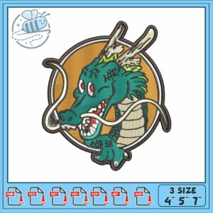 Shenlong chibi art design embroidery