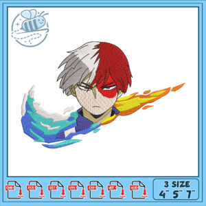 Shoto Todoroki Embroidery Design