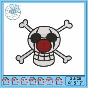 Skull and Crossbones Fun Embroidery Design Download