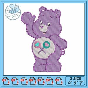 Small bear cart embroidery