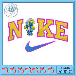 Smurf Nike Embroidery Design