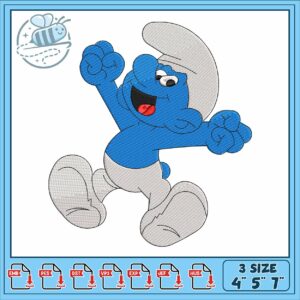 Smurfette cartoon embroidery, smurfette cartoon character​ embroidery
