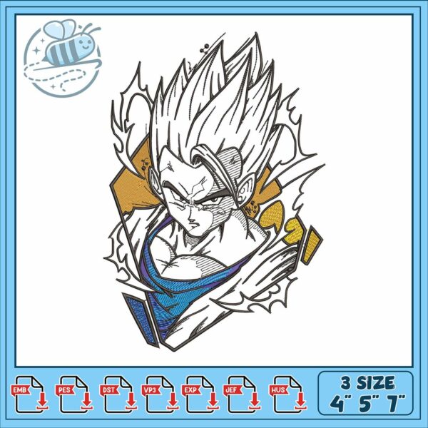 Son gohan dragon ball embroidery, son gohan​​​​​ embroidery