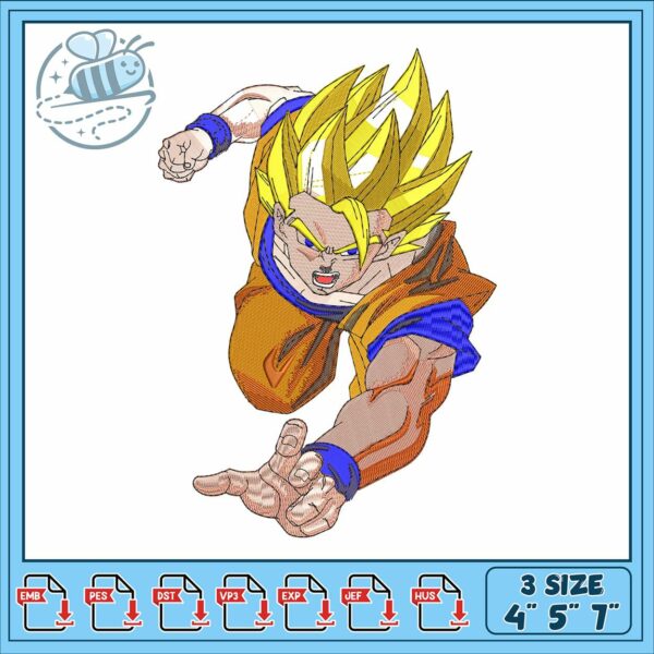 Son gohan saiyan ball embroidery, ultimate son gohan embroidery