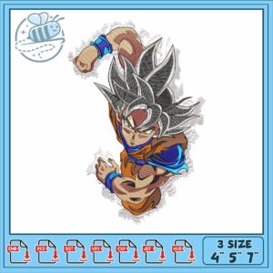 Son goku anime design embroidery