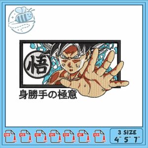 Son goku drb ball design embroidery