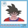 Son goku anime design embroidery, god son goku​ embroidery
