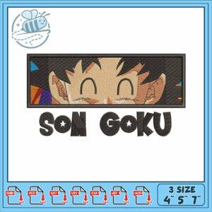 Son goku smile design embroidery