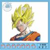Son goku smile design embroidery, goku son dragon ball​​ embroidery