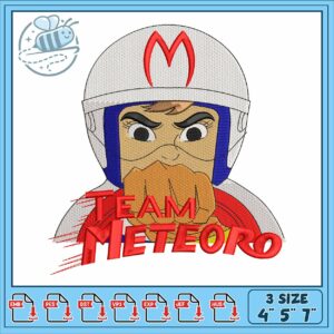 Speed racer design embroidery