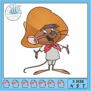 Speedy gonzales design embroidery, speedy gonzales cartoon​ embroidery