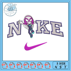 Spider-Gwen Nike Embroidery Design