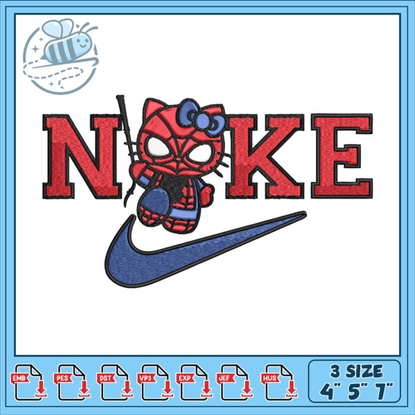 Spider-Kitty Nike Embroidery Design