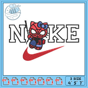 Spider-Man Hello Kitty Nike Embroidery Design