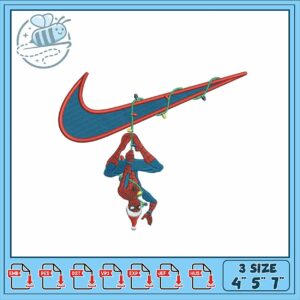 Spiderman Embroidery Design for Nike Logo Lovers