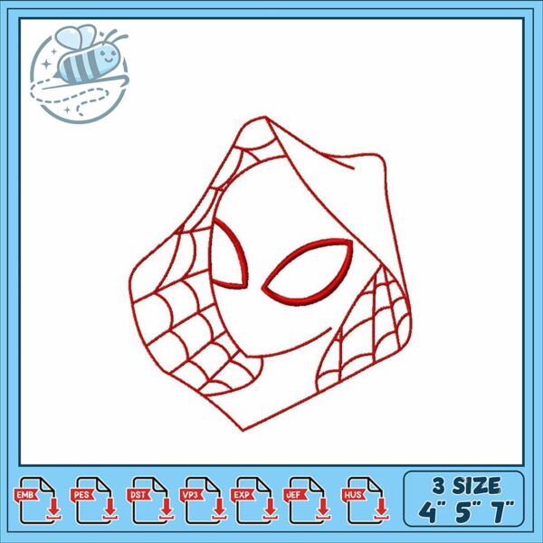 Spiderman Inspired Embroidery Design for Crafts