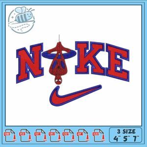 Spiderman Nike Embroidery Design for All Machines