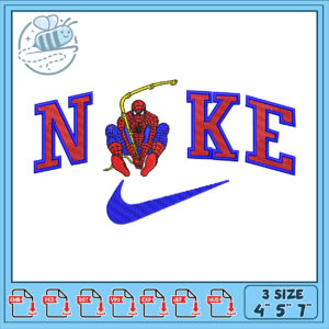 Spiderman Nike Name Embroidery Design