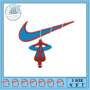 Spiderman and Nike Embroidery Design for Apparel