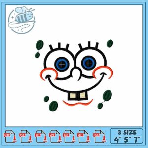 SpongeBob SquarePants Embroidery Design Files 3 Sizes