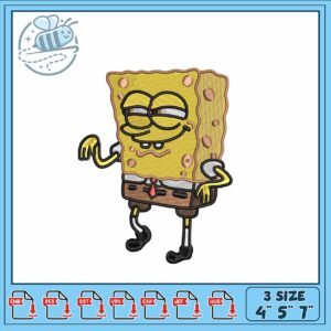 SpongeBob SquarePants Embroidery Design in Three Sizes