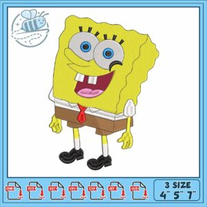 Spongebob cartoon design embroidery, spongebob characters​ embroidery