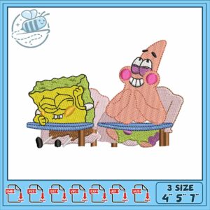 Spongebob funny design embroidery, spongebob meme​​ embroidery