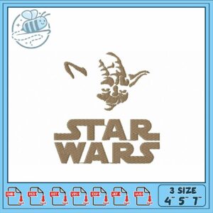 Star Wars Yoda Embroidery Design for All Sizes