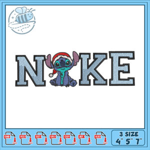 Stitch Christmas Name Embroidery Design