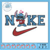 Stitch Couple Nike Embroidery Design