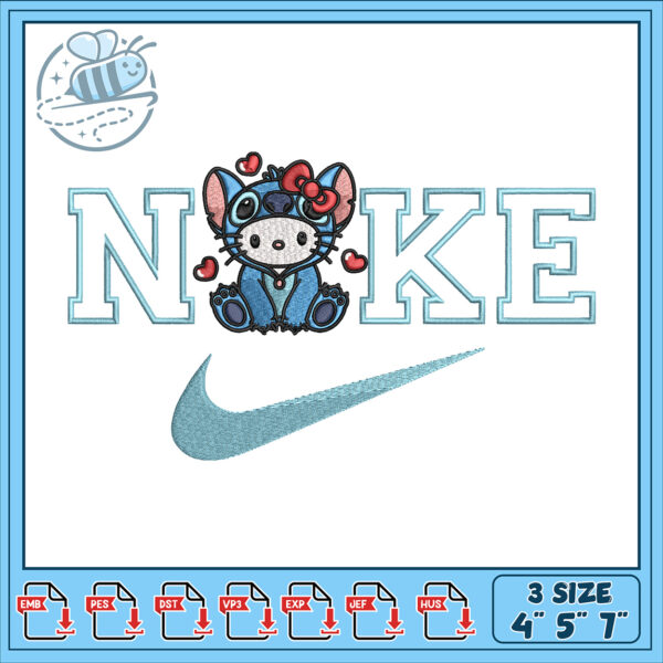 Stitch Nike Logo Embroidery Design