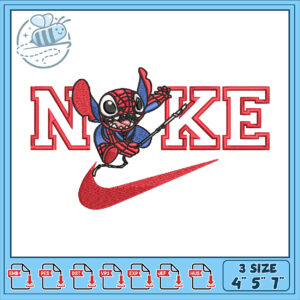 Stitch Nike Spiderman Embroidery Design