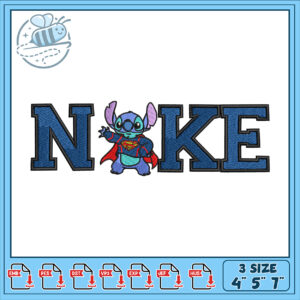 Stitch Superhero Name Embroidery Design