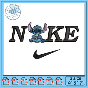 Stitchable Nike Inspired Embroidery Design Art