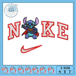 Stitchy Superhero Embroidery Design for Kids Apparel