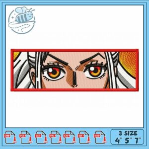 Stunning Embroidery Design of Fierce Character Eyes