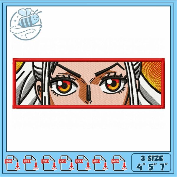 Stunning Embroidery Design of Fierce Character Eyes