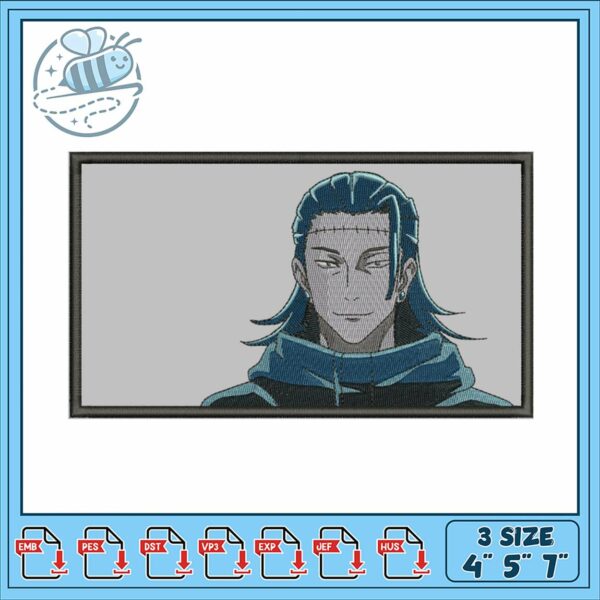 Stylish Anime Character Embroidery Design Art