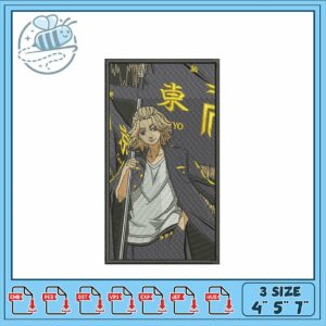 Stylish Anime Character Embroidery Design Download