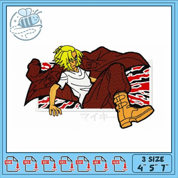 Stylish Anime Character Embroidery Design File